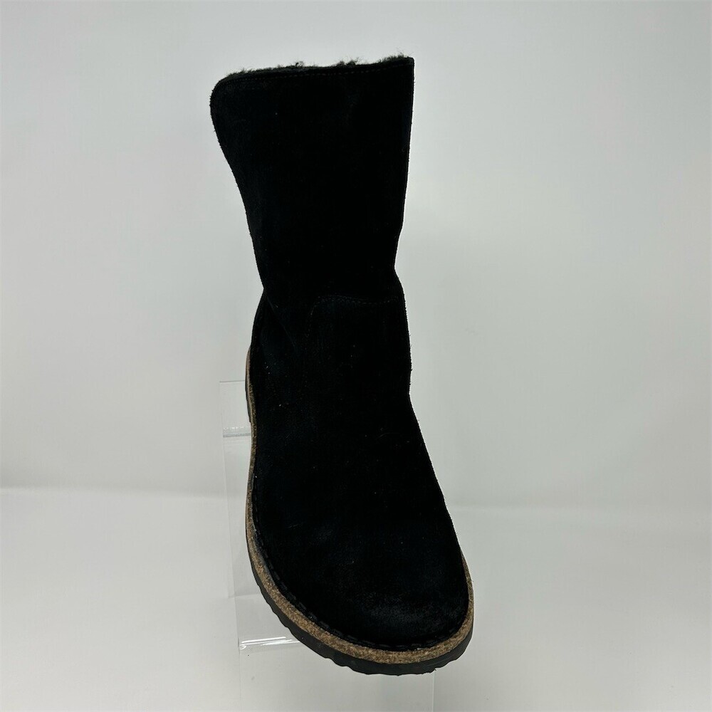 Birkenstock Uppsala Shearling Womens Mid-Calf Winter Boots Black Buckle EU 40 - Picture 2 of 11